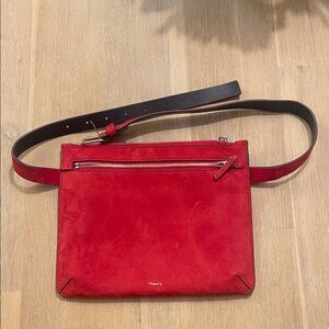 Theory Scarlet Suede Belt Bag